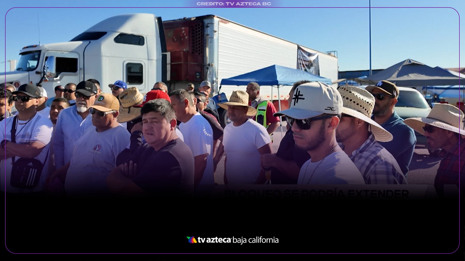 ¡Protesta en la frontera! Transportistas denuncian retiro de visas y presunto hostigamiento en Mexicali