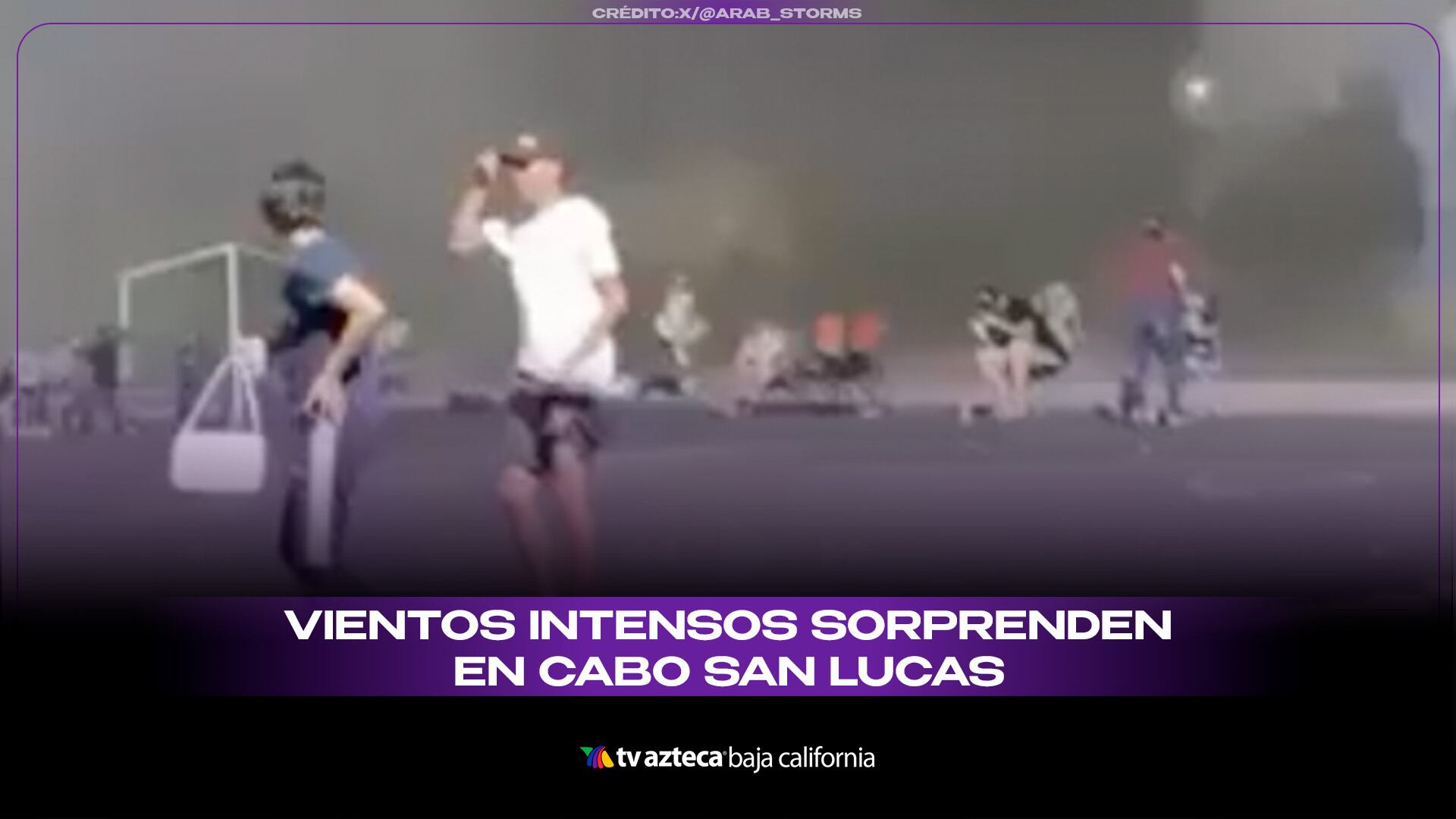 ¡El viento se llevó todo! Jugadores abandonan estadio ante tormenta en Cabo San Lucas