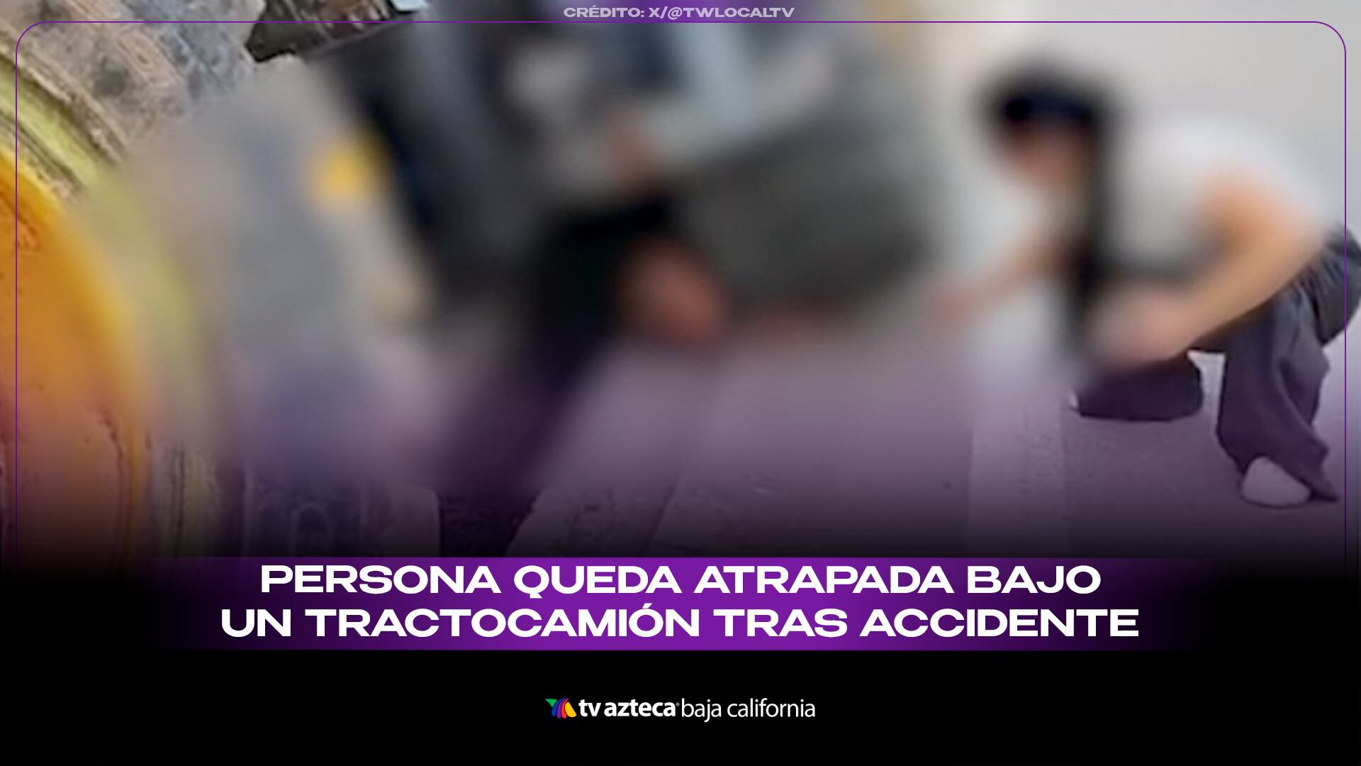 VIDEO: Hombre queda atrapado bajo tractocamión en China
