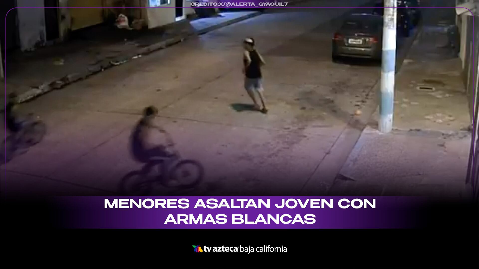 Menores armados protagonizan presunto asalto en Guayaquil captado por cámaras de seguridad